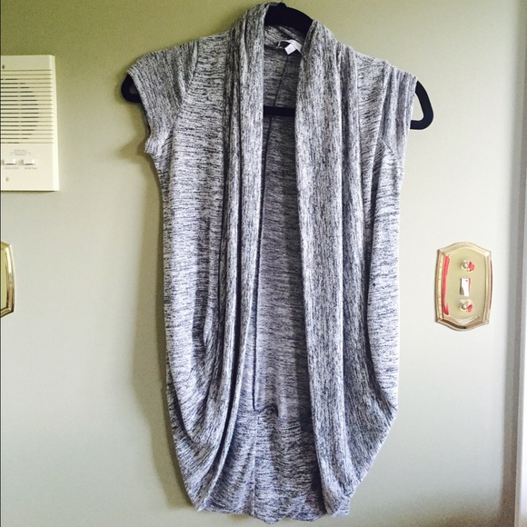 Charlotte Russe marled short sleeve cardigan