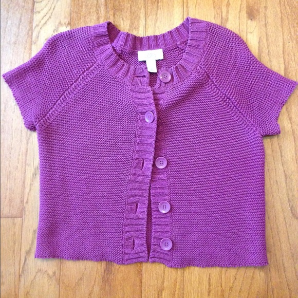 Purple Ann Taylor Loft Short sleeved sweater