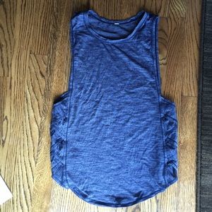 Lululemon size 4 blue braided  sleeveless tank new