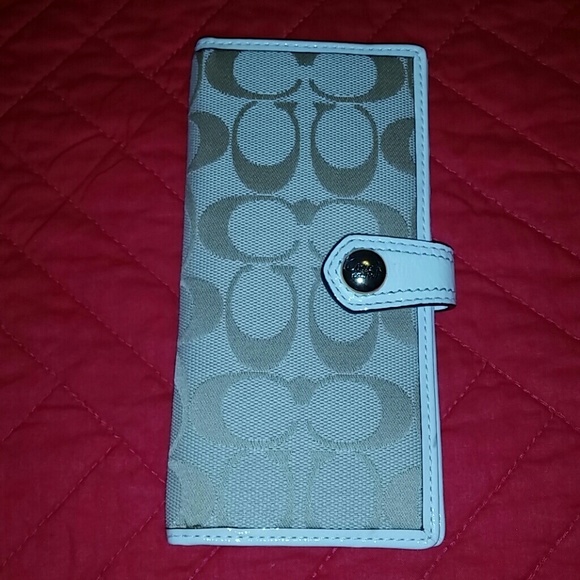 Coach Signature Checkbook Wallet