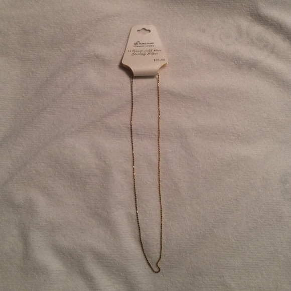 24 karat Gold over sterling silver chain