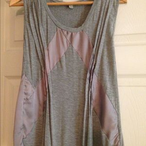 Anthropologie fluid gray tank by bordeaux.