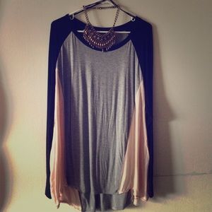 Slouchy Baseball Hi-Lo Tee