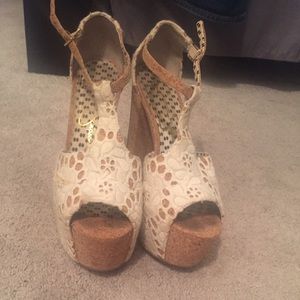 Jessica Simpson cork heel
