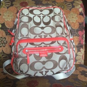 Large coach backpack