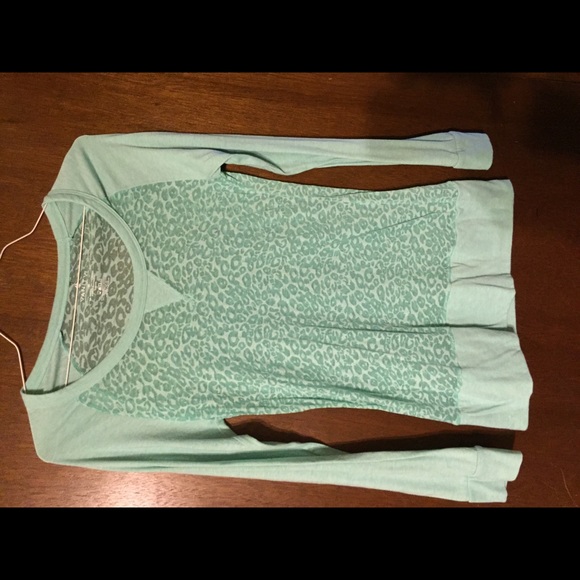 Aqua sheer long sleeve top