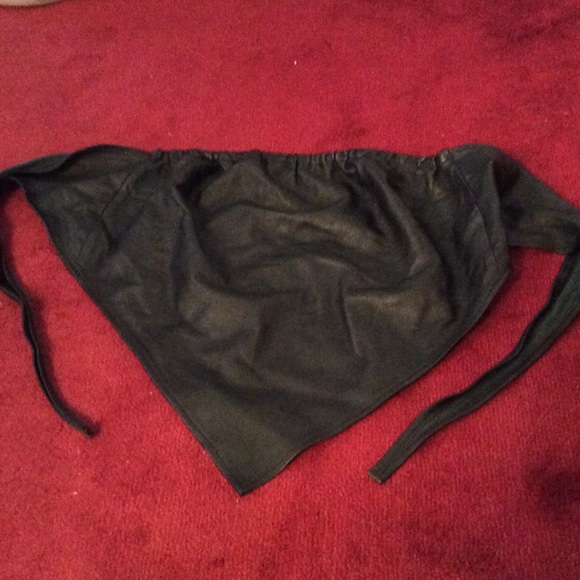 Leather halter top
