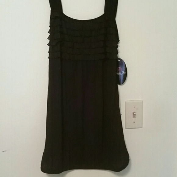 Black ruffle top - Large