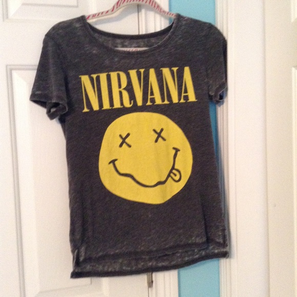Burnout nirvana t shirt grunge hipster