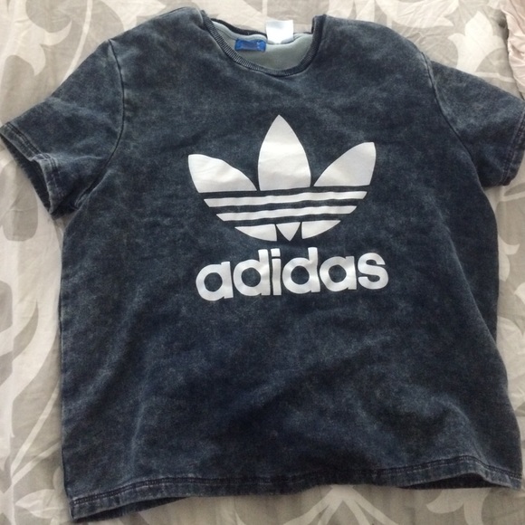 Adidas Tops - Denim Adidas cotton tee