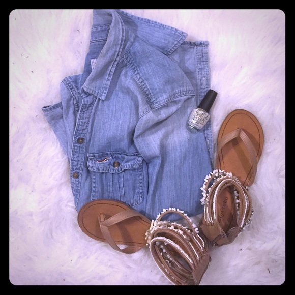 Hollister denim button up