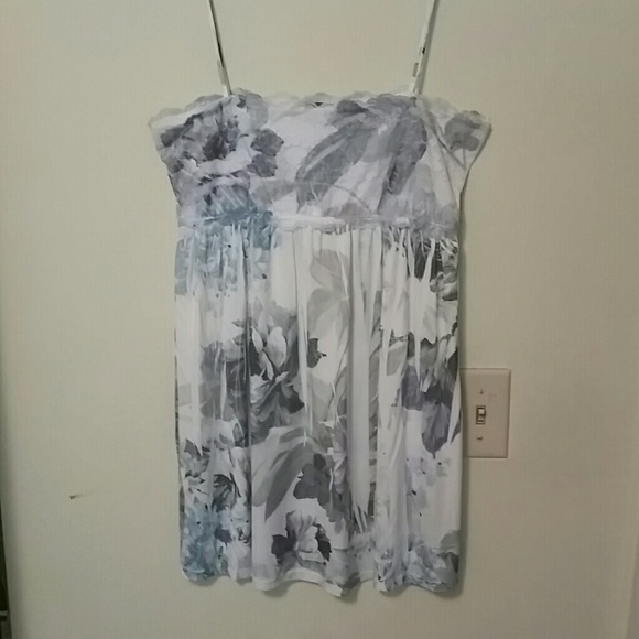 Blue Asphalt flowery babydoll top - Large