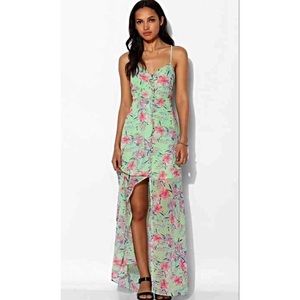 Love Sadie Button Front Maxi dress in Mint color.