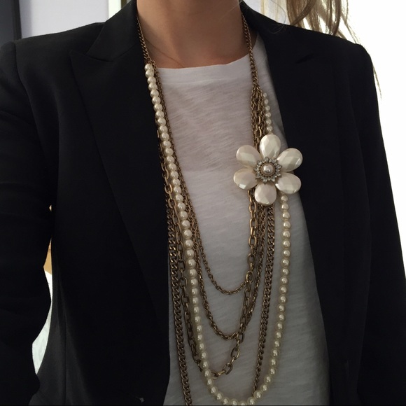 Pearl Gold Chain Neclace