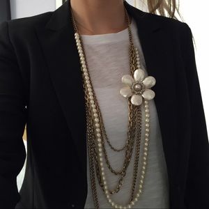 Pearl Gold Chain Neclace
