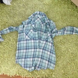 Blue plaid shirt