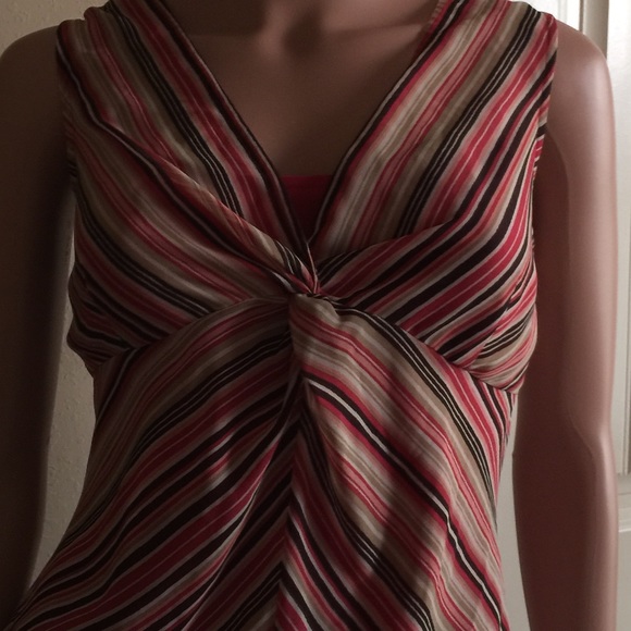 Ann Taylor Loft multi-print lined top
