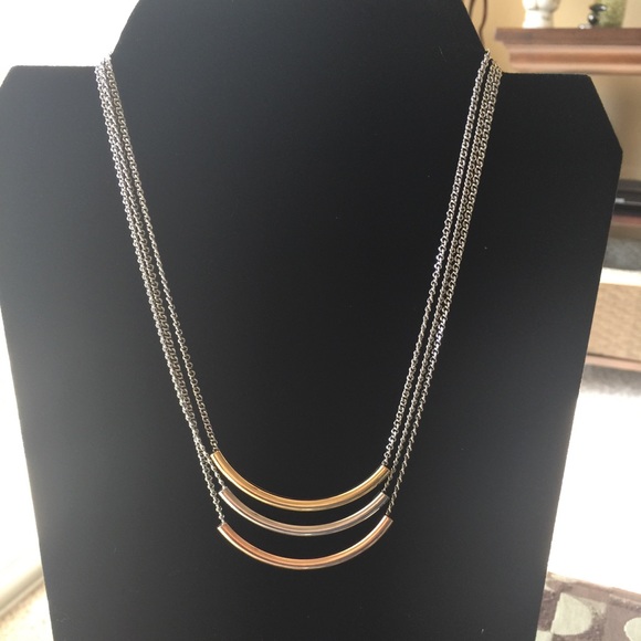 Fossil necklace 3 way to use and in three tones!!