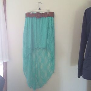 High-low lace skirt