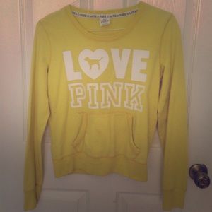 Yellow Pink (VS) crewneck sweater