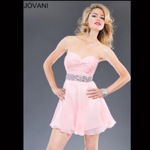 Jovani Strapless Chiffon Cocktail/Homecoming dress