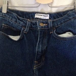 American apparel petit mom jeans