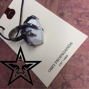 Obey Maniac Manic Ring Sz 6