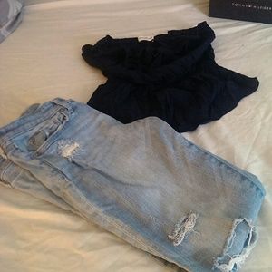 Abercrombie & Fitch jeans and top.
