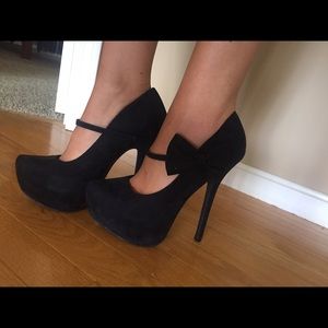 Black Heels with Strap