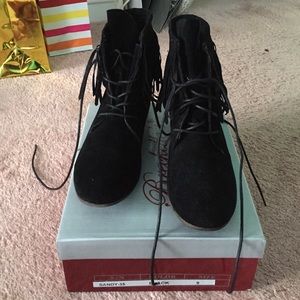 Never worn fringe booties