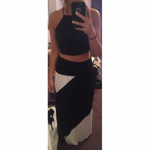 Black/white Maxi Skirt