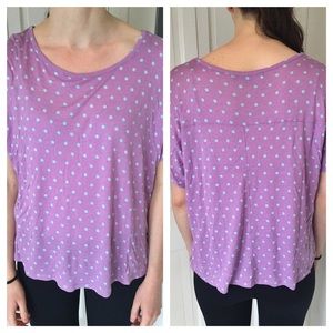 {Forever 21} Purple Polka Dot Top