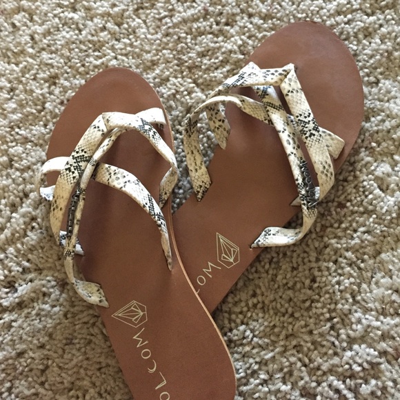 Volcom sandals with snake skin print. SOLD!