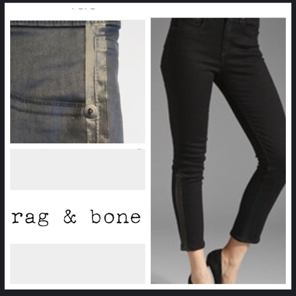 Rag & Bone Legging Intermix Navy Seal Tx Black