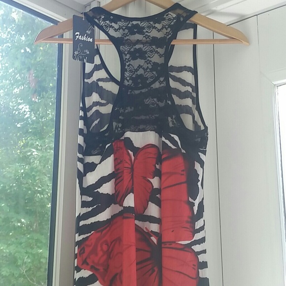 Red butterfly dress/tunic - Picture 4 of 4