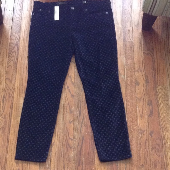NWT J.Crew Toothpick Jean in Velvet Dot - Picture 3 of 4