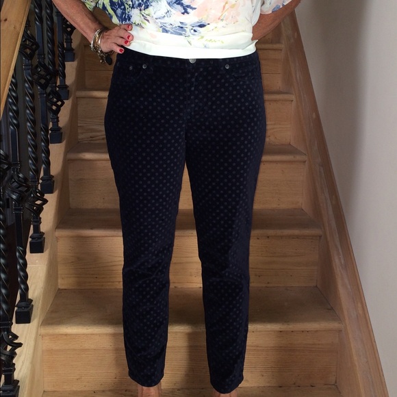 NWT J.Crew Toothpick Jean in Velvet Dot - Picture 2 of 4