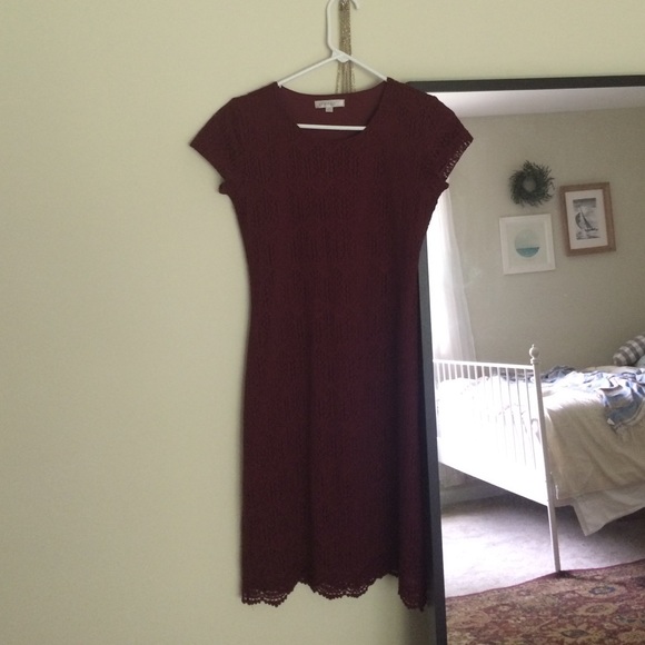 Maroon lace dress