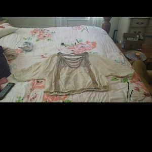 Beaded free people tunic