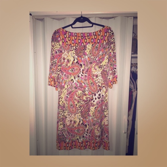 70's Inspired all over printed dress