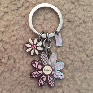 Coach flower keychain