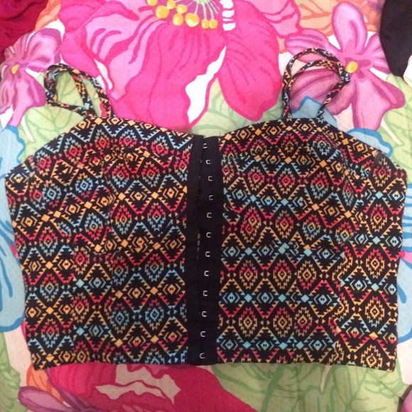Aztec pattern bralette