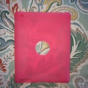 Pink Silicone jelly iPad 2 case