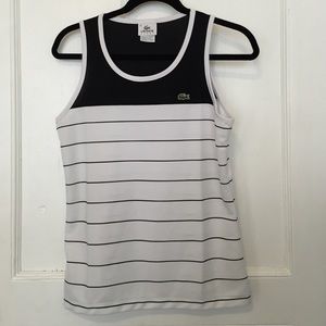 Lacoste sport striped color block tank top