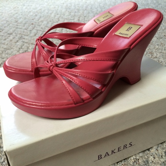 Bakers Pink Slide Wedges