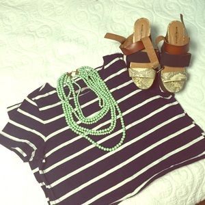Gap Navy & White T-Shirt Dress