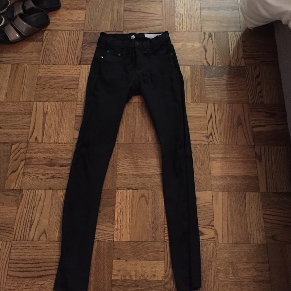 Rag and bone high waisted black jeans, size 27