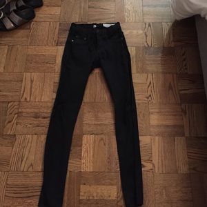 Rag and bone high waisted black jeans, size 27