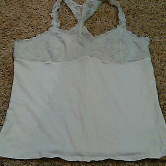 Lace top racer back tank