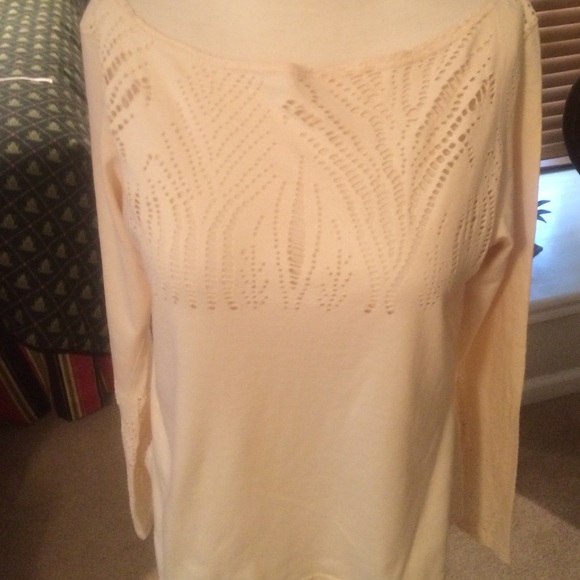 Cream tee with lovely cut outs